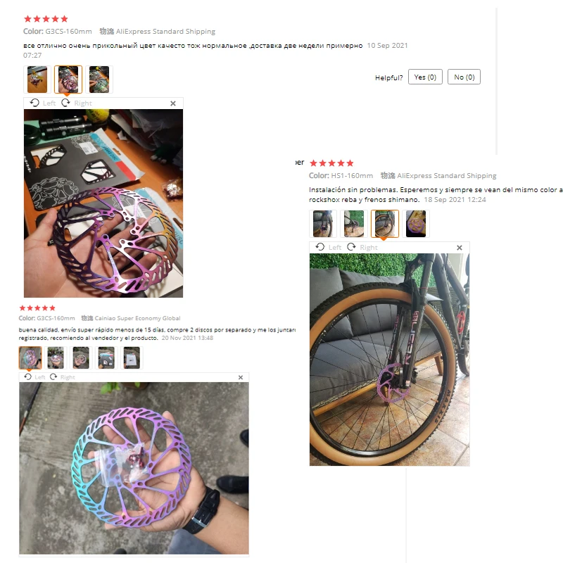 Велосипедный дисковый тормозной ротор HS1 160/180 мм радужные тормозные колодки для горного велосипеда 2 упаковки