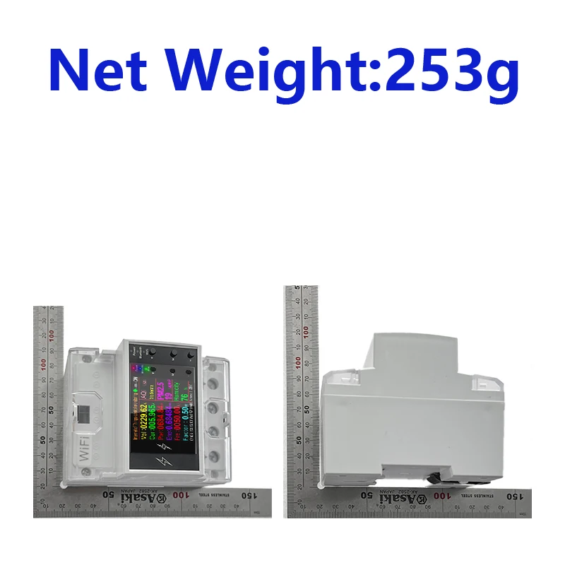 AT4PW WIFI Rail Smart Switch Remote Control Energy Power Meter Voltmeter Ammeter Factor Meter