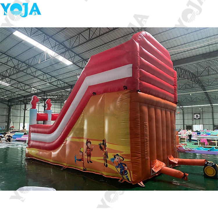 Bouncy castle fire engine with slide 6.2X3.7M bouncing castle inflatable outdoor with blower for kids