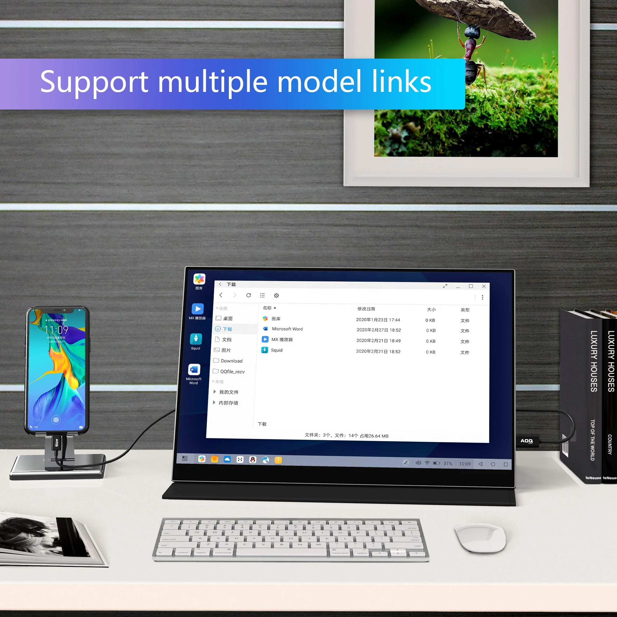  Монитор с сенсорным экраном 1080P 15 6 дюйма Full HD USB двойной монитор динамиком для ноутбука компьютера