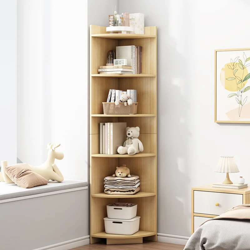 Bookshelf floor simple home small bedroom living room narrow slit small bookcase against the wall corner storage shelf