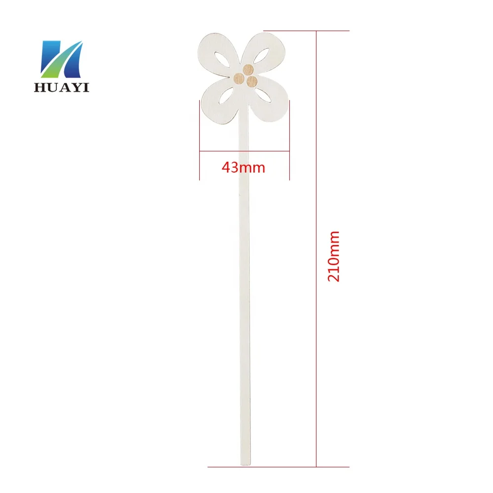 Wood hairpin LONG LID PLUGS Carved wood flower dolls wicks reed sticks