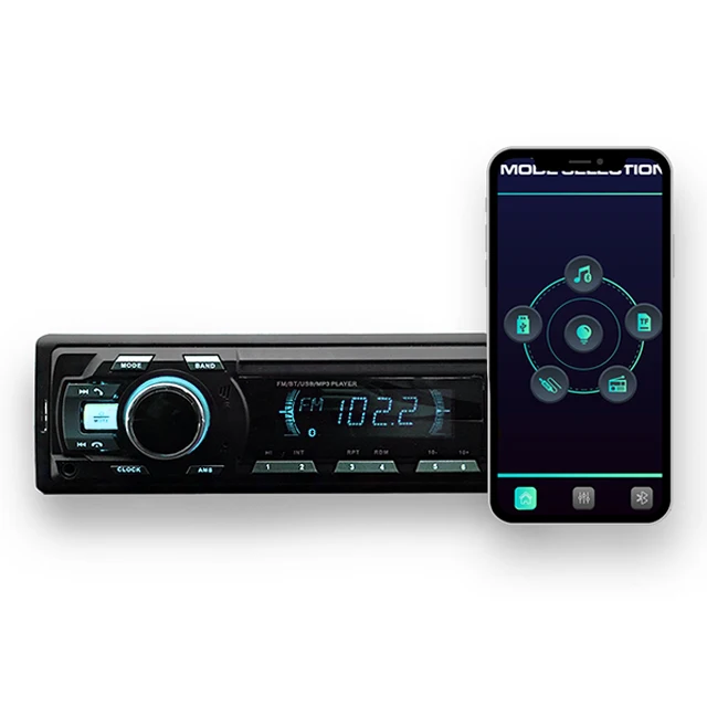 LCD 7388IC Car MP3 player with BT TF 7 colors 2USB support phone change 12V LCD 1din Car audio