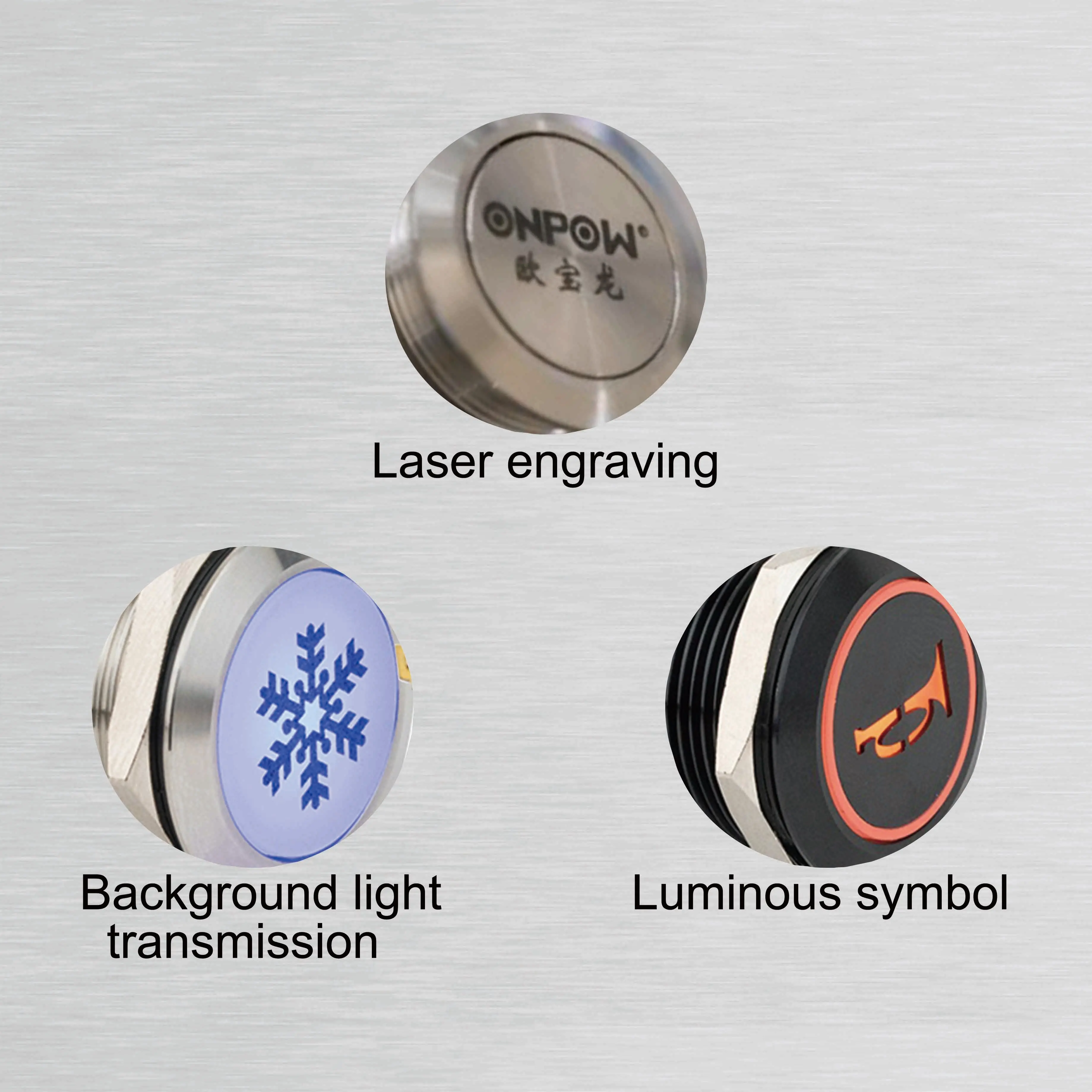 Customized LED Metal symbol push button switch, 22mm,factory outlet, manufacturer, OEM,GQ22 Series