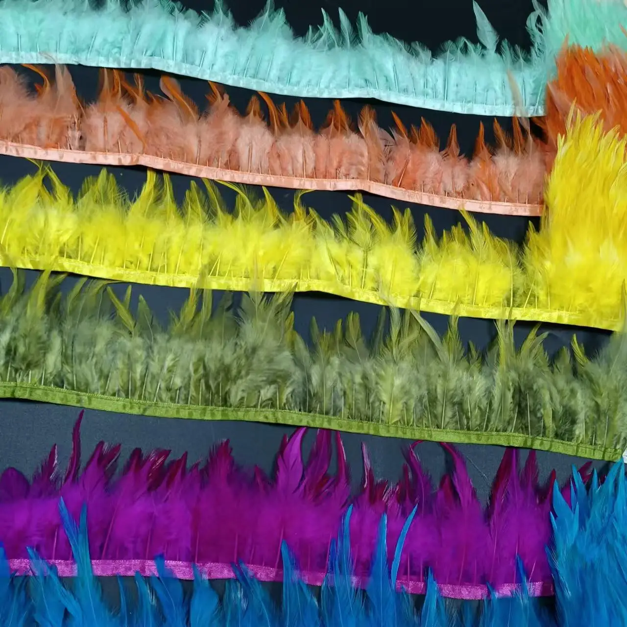 Декоративная отделка из перьев петуха кружевная ткань куриное перо бахрома для костюмов платье юбка поделки