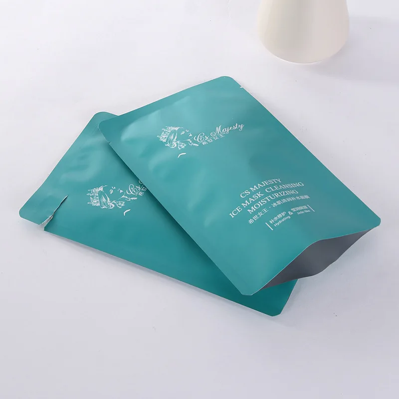 Low MOQ Glossy Finish Smell Proof Patch Foiled Heat Self Flat Pouch Mylar Foil Packaging Customized 3 Side Seal Flat Bag Sachet