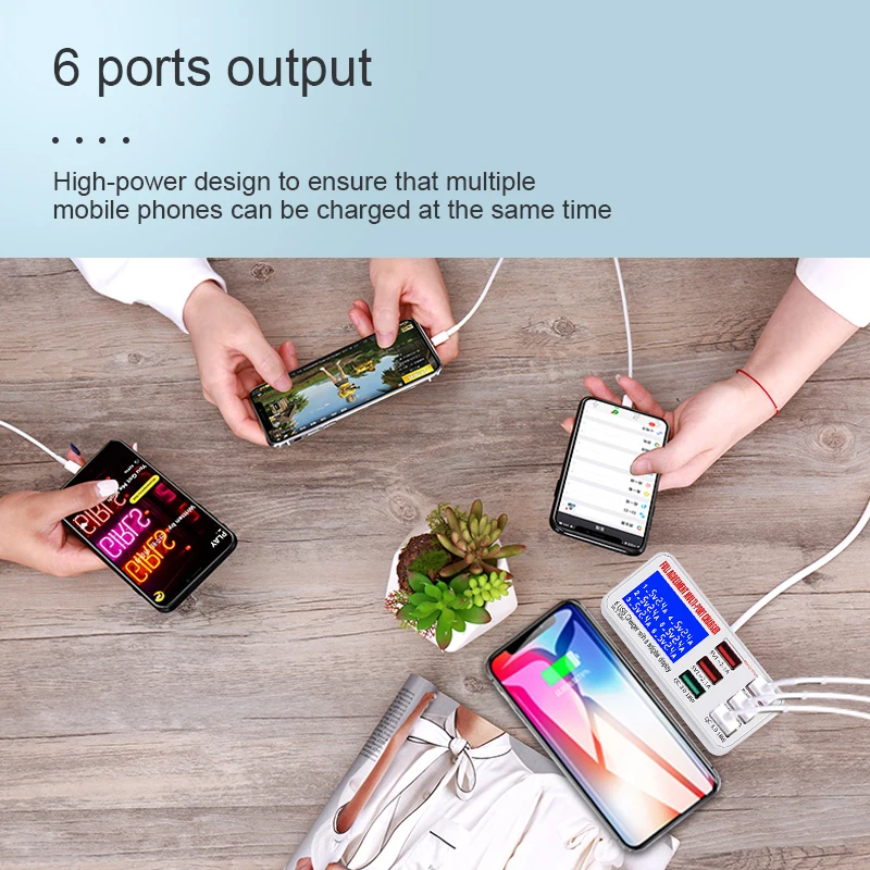 40w 899  6 Ports USB Rapid Charging Station Adapter fir Iphone for Samsung andother phone Repair Tools 899  USB Charing station