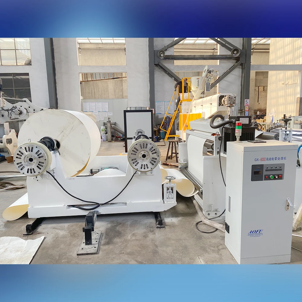 plastic extrusion coated on paper pp pe laminating on paper / fabric / textile cloth