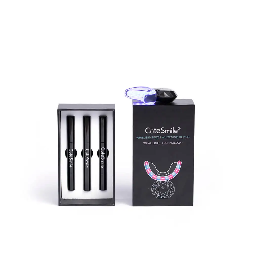 Wholesale Private Label Rechargeable Teeth Whitening Gel Kit for Home Use Dental Bleaching LED Light 3 Syringe Set