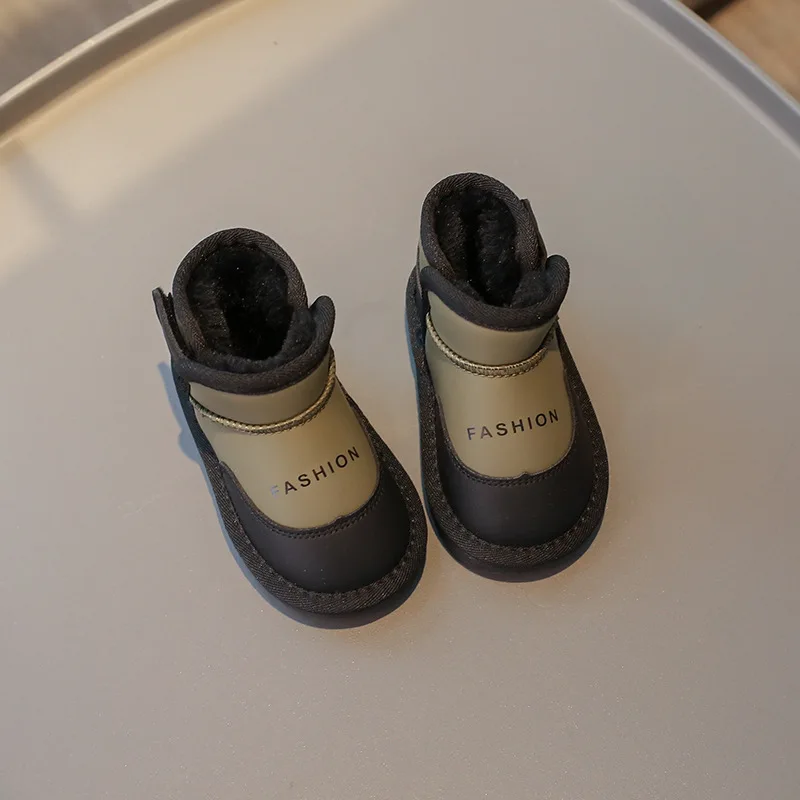 High quality Autumn Winter Infant Baby Snow Boots Soft Sole Design Fashion Non-Slip Baby Shoes outdoor walking casual warm shoes