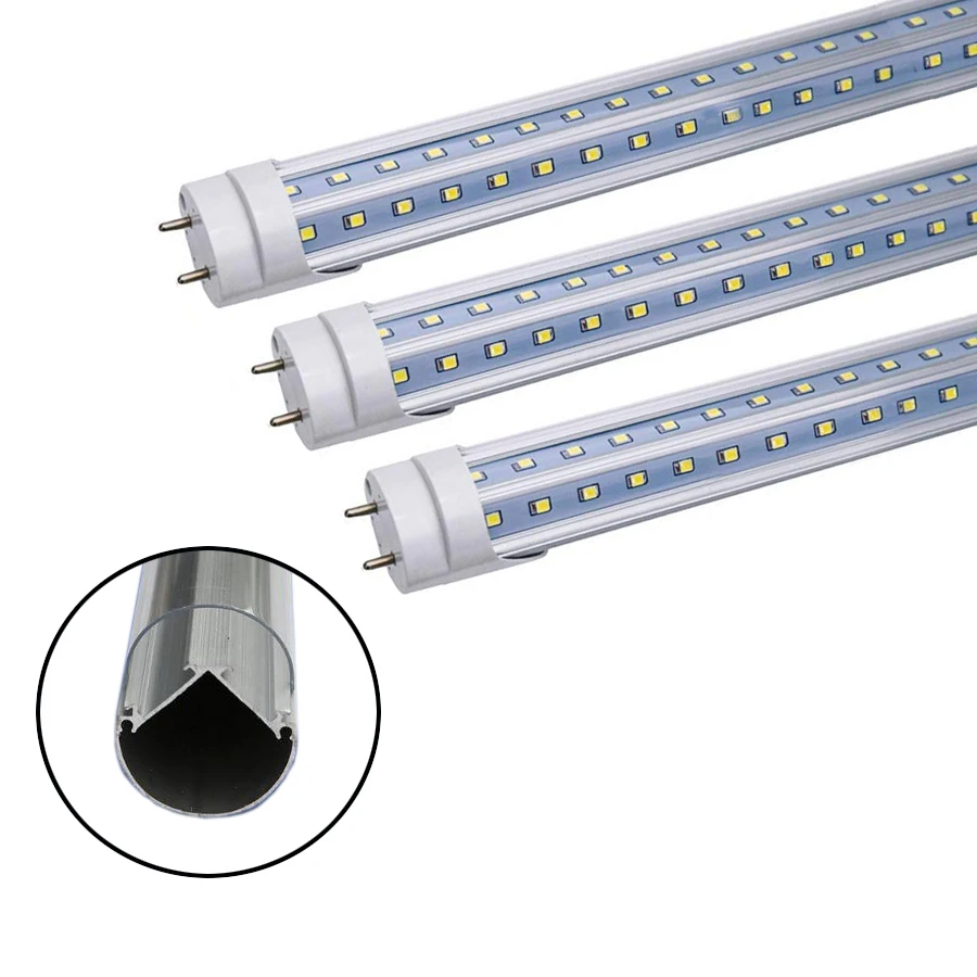 high quality high CRI 90Ra 110LM/W 85-365VAC CE Rohs ETL V shape double lines 36W T8 G13 1.5M 5ft 5 feet led tube light
