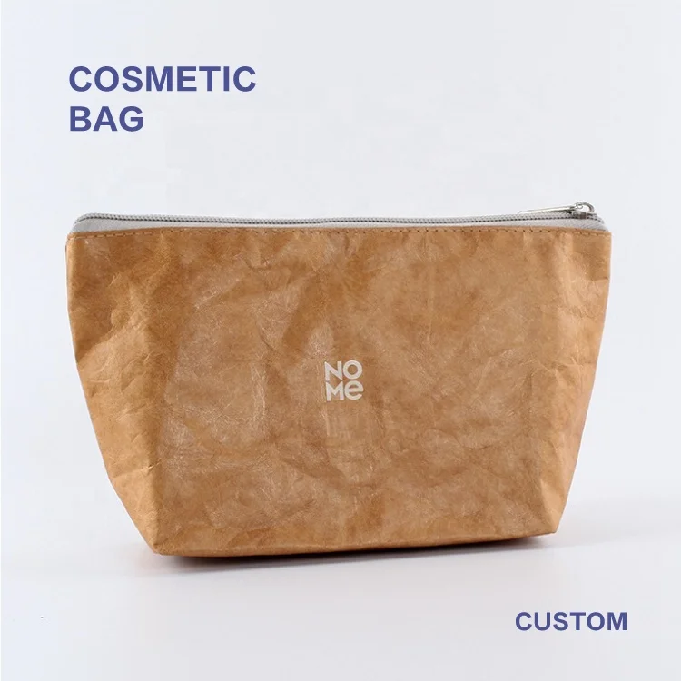 huahao waterproof zipper pouch makeup small cosmetic pouch travel toiletry tyvek cosmetic bags for women