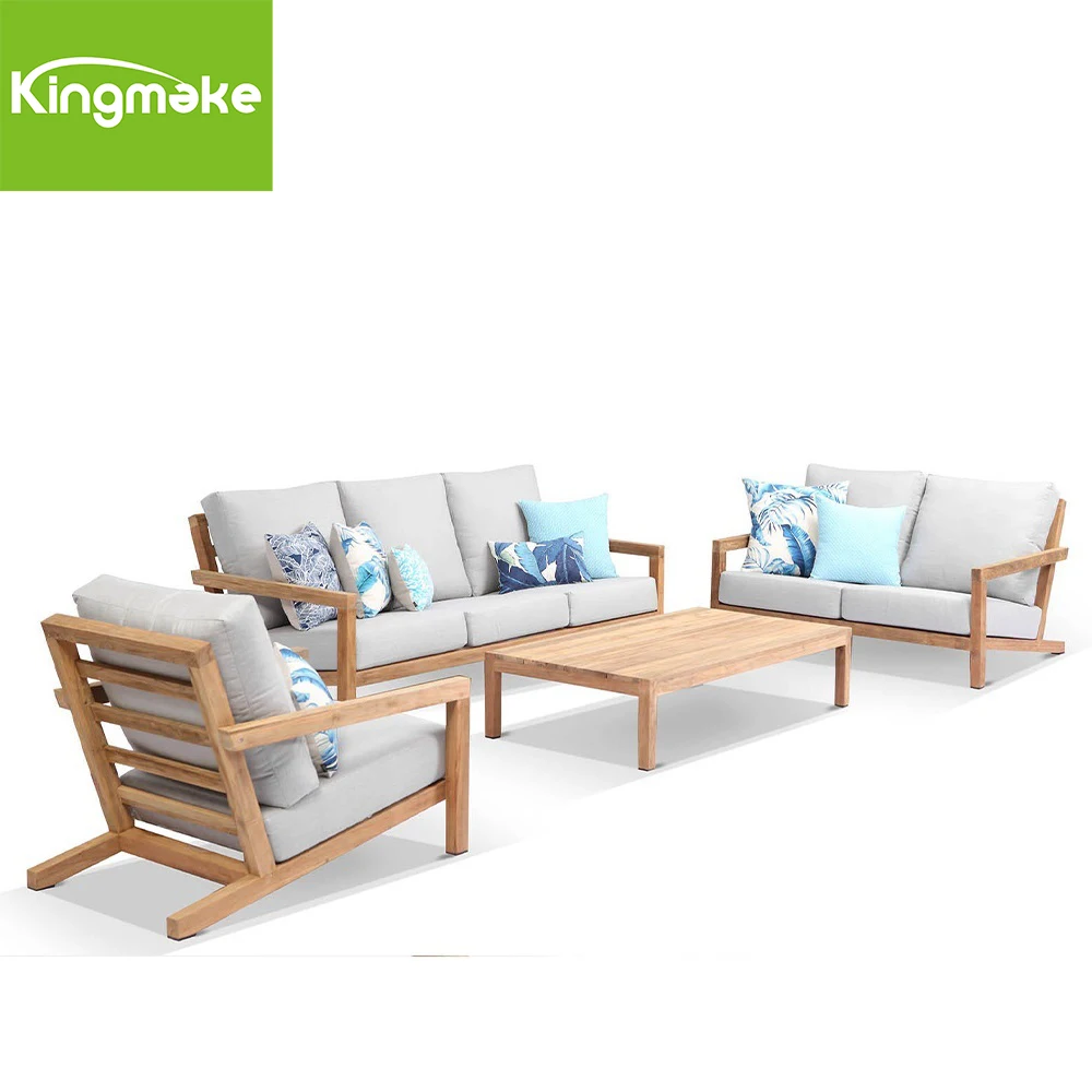 All Weather Modern Luxury Outdoor Garden Lounge Furniture Sofa Teak Wood Patio Outdoor Furniture Sets