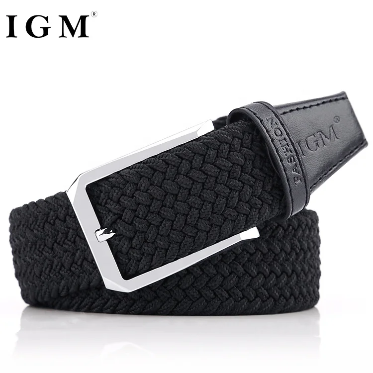 Metal Buckle Woven Stretch Braided Belt Women Men Golf Sports Elastic Belt