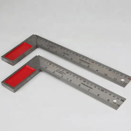 Good quality  90 degree woodworking measuring tools try angle square ruler stainless steel rafter square