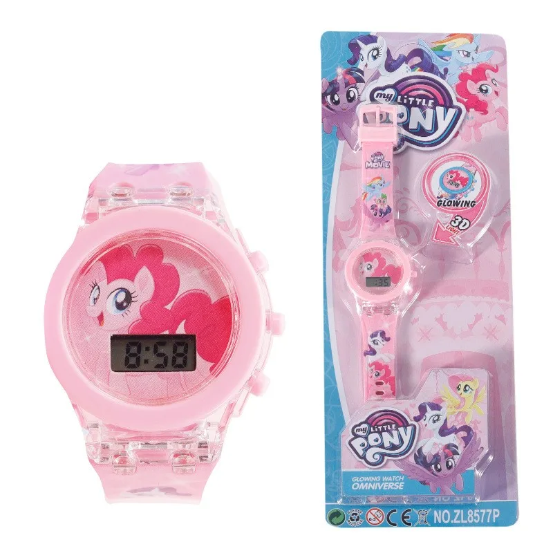 Flash 3D Light Luminous Children Kids Clock Super Ben 10 Cartoon electronic lighting toy watch for Boys Girls