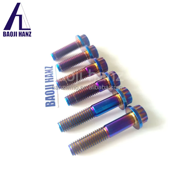 Customized titanium 12 point flange head bolt