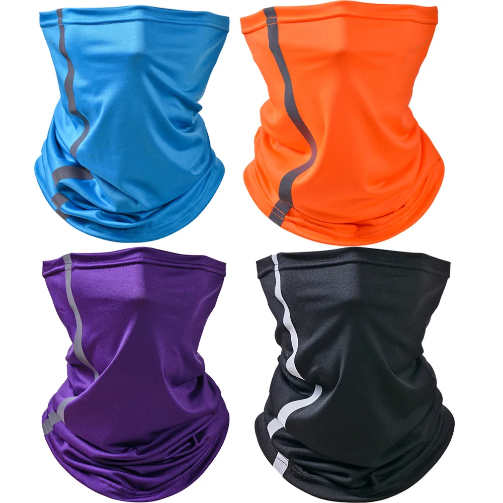 
Factory Wholesale reflective night safety cooling cycling bandanas sun UV protection summer spring bandana mask neck gaiter 