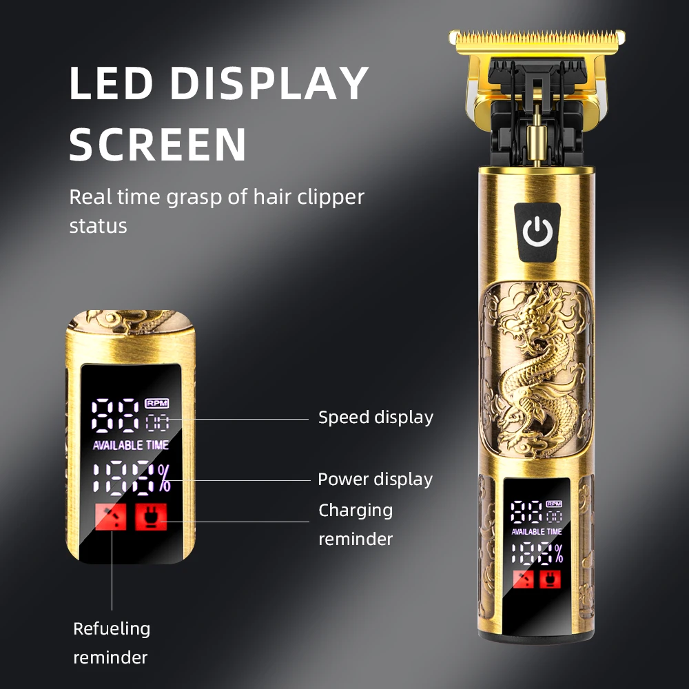 Kezu Trimmer Hair Clipper Rechargeable Hair Cutting Machine - Professional Barber Supply, Supports Customized Logo, Hair Trimmer