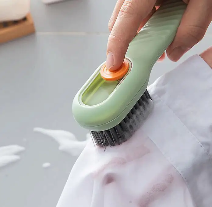 New Hot Sale Household Handheld Cleaning Clothes Laundry Soft Multi Scrub Tool Soap Dispenser Automatic Add Liquid Shoe Brush