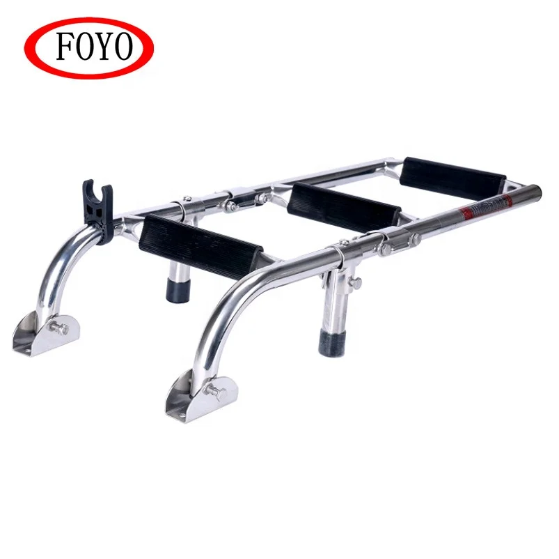 FOYO Mirror Polished Small folding boat ladder for marine narrow step ladders