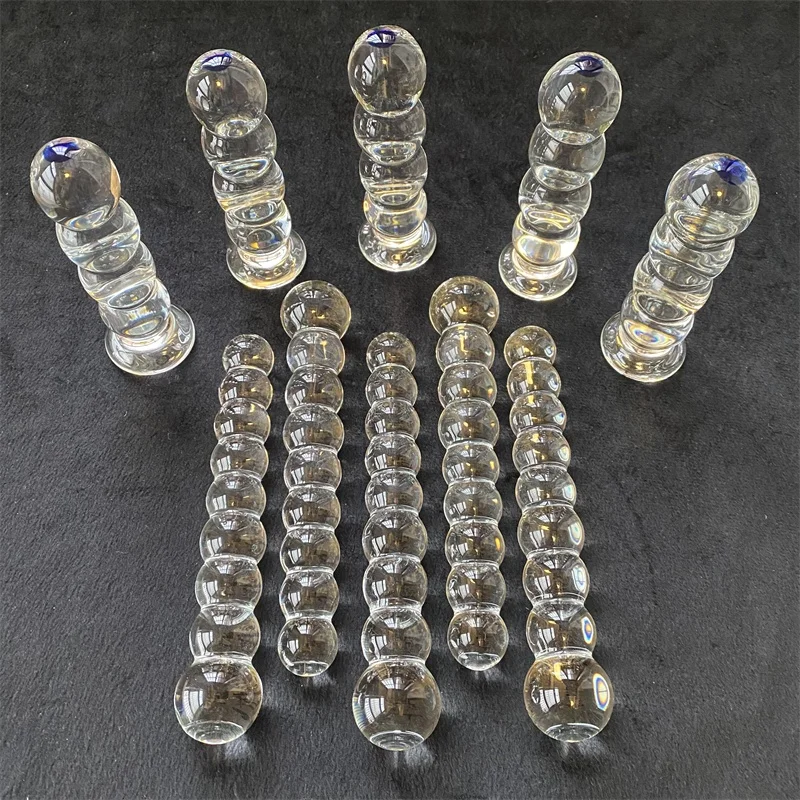 Glass Dildo Glass Pleasure Wand Sex Toys Anal Plug Crystal Massage Wands With Double Plug