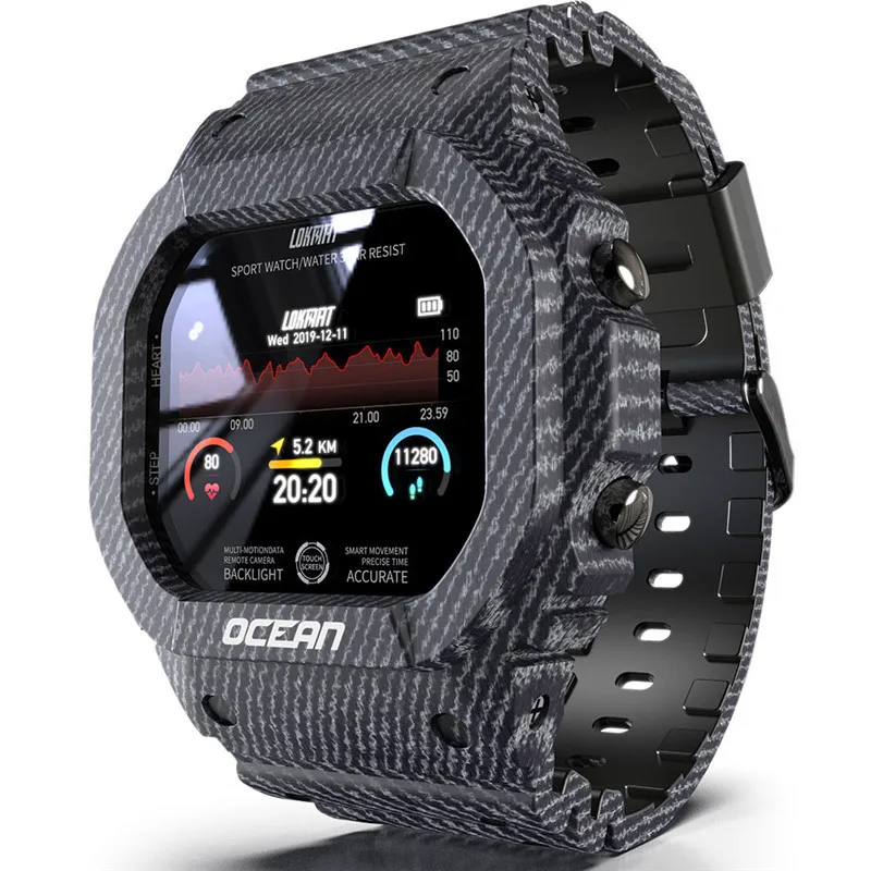  Смарт-часы Lokmat Ocean sport IP68 Водонепроницаемые многофункциональные спортивные часы relojes inteligentes blue tooth