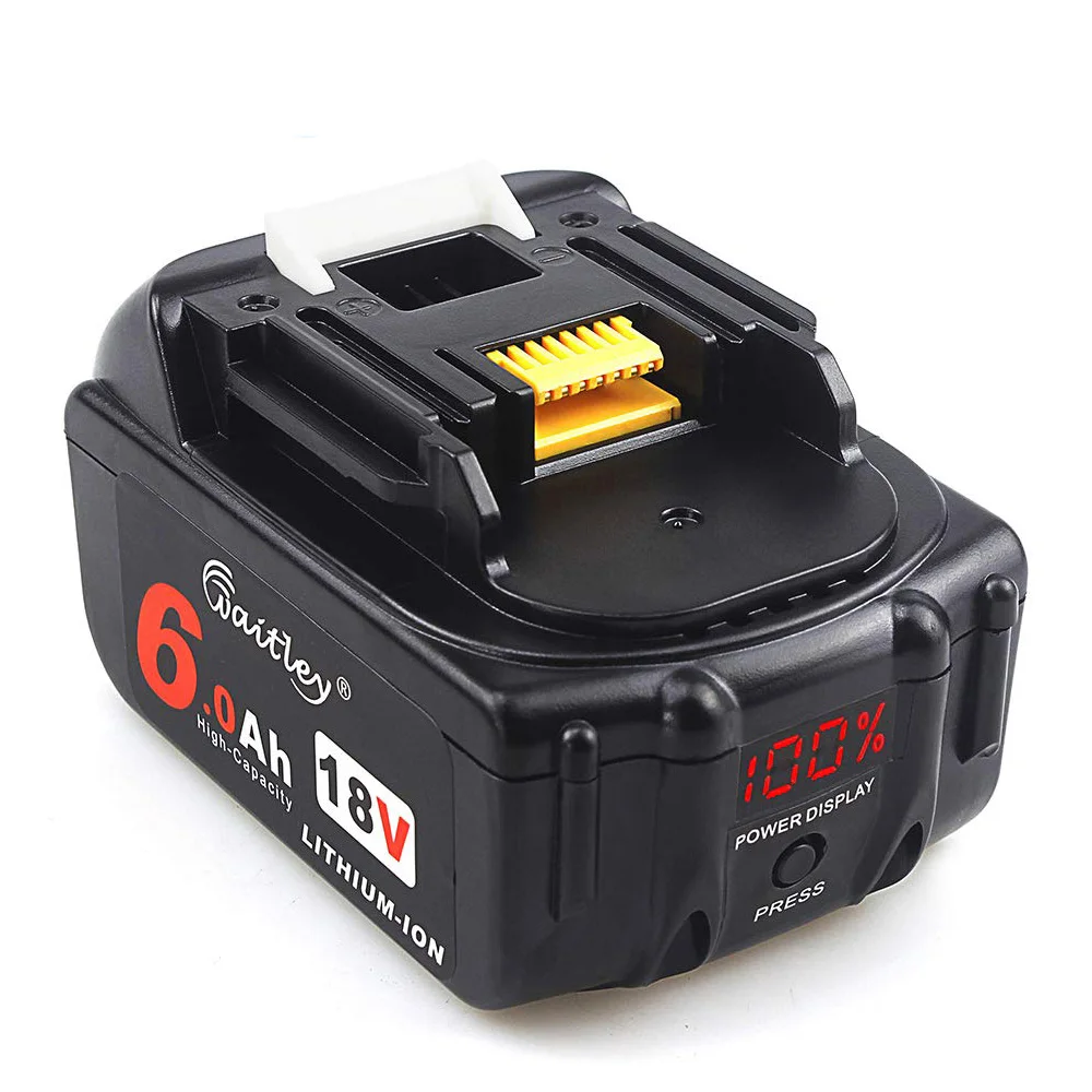 18V 6.0Ah Rechargeable Li-ion Power Tool Battery For Makita 18 v Batteries BL1840 BL1850 BL1830 BL1860B LXT 400