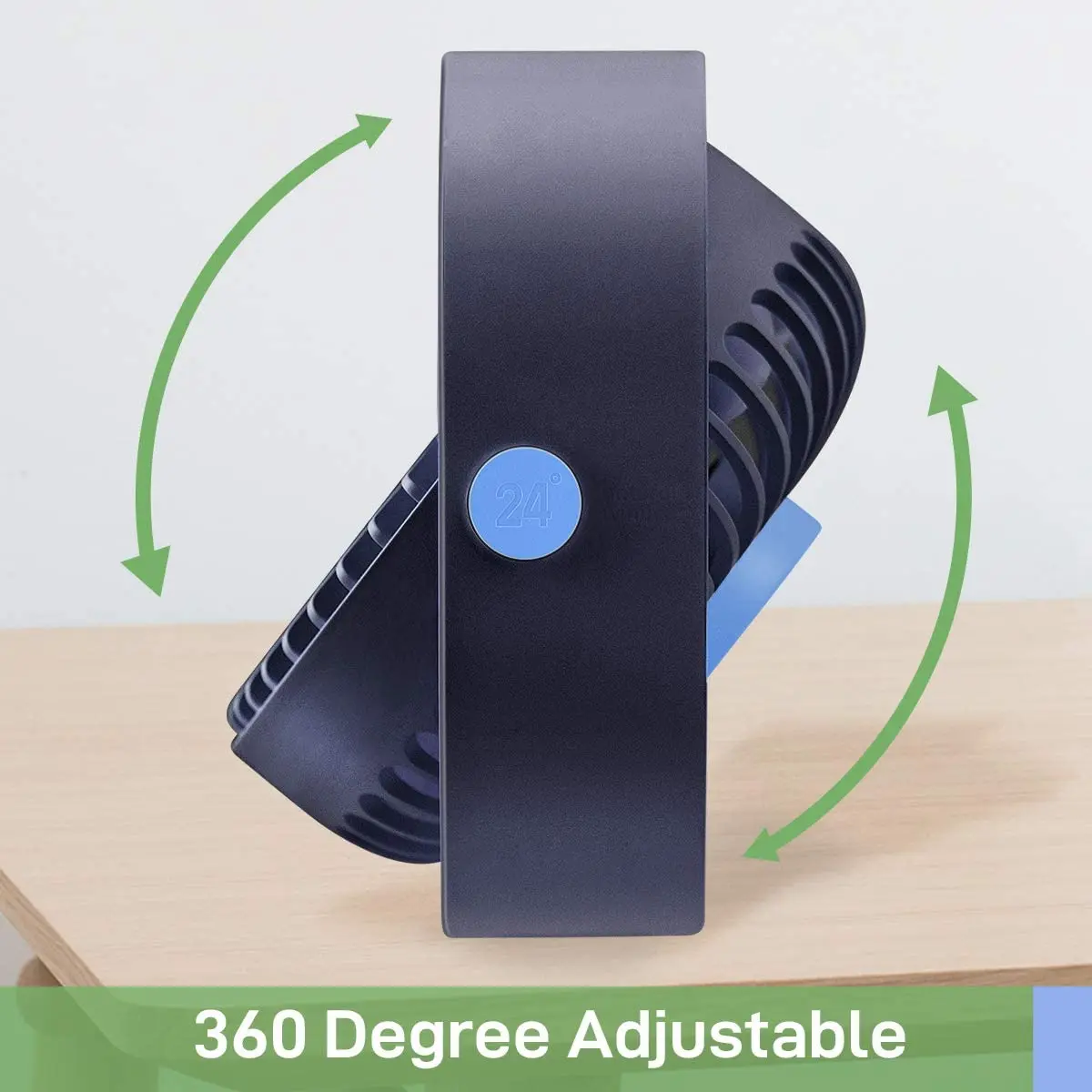 Portable Adjustable 360 Degrees Small Table Cooling Fan,3 Speeds Mini Desktop Fan Quiet Strong Wind USB Desk Fan for Office,Home