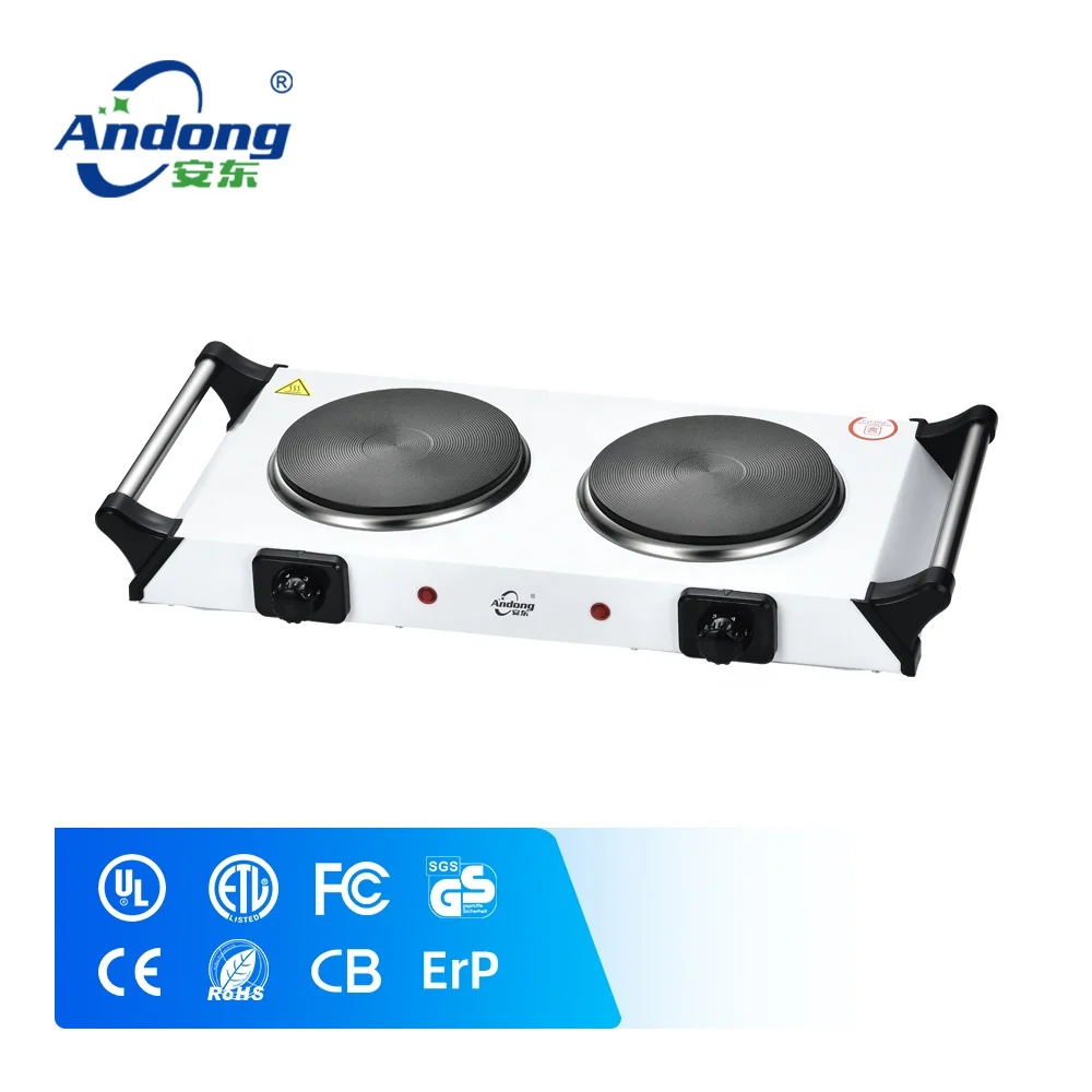 Andong New Style Double Burner Electric Solid Cooking Hot Plate Built-in Countertop