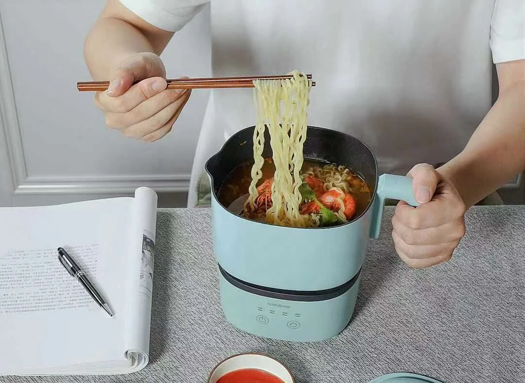 Friendly and Portable Multi-purpose Deep Fryer Electric Cooker Multi Color Pizza Frying Pan Tempered Glass Multi Purpose 1200