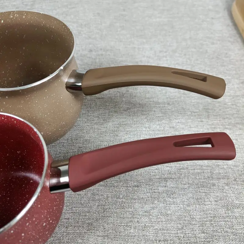 Turkish coffee pot set Non stick coffee & tea sets Aluminium Milk warmer Pot Cup set with marble coating