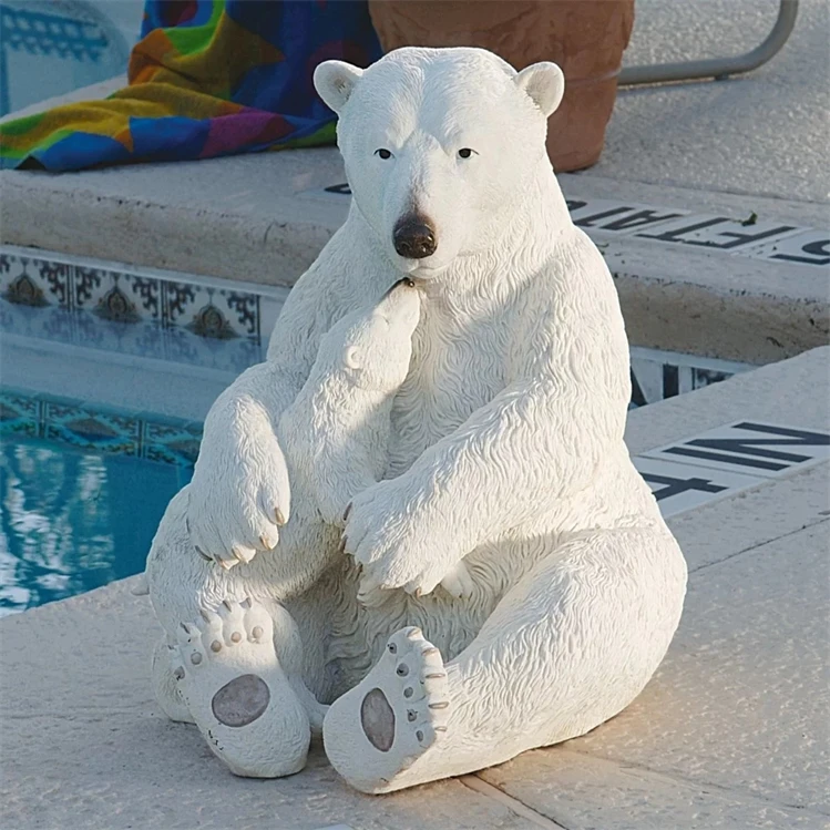 Simulation Animal Black Bear Fiberglass Wild Animals Sculpture Manufacturer Garden Outdoor Animal Statue Decor