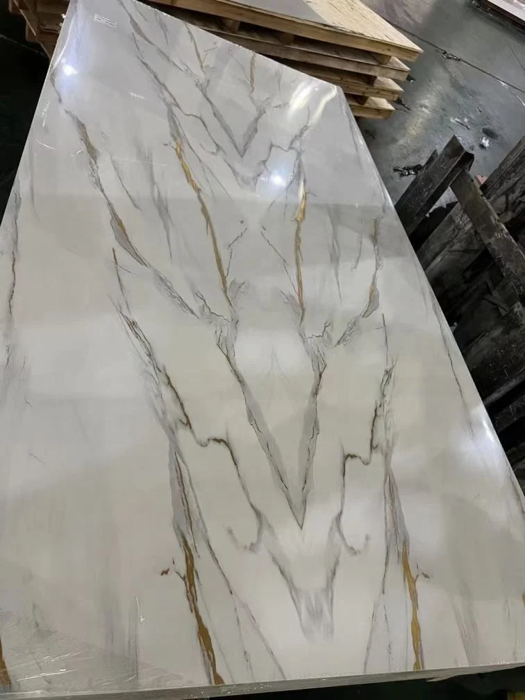 Cheap Price Onyx 2800*1220 Marble Form Decorations Alternative Pvc Marble Panel for  Bathroom