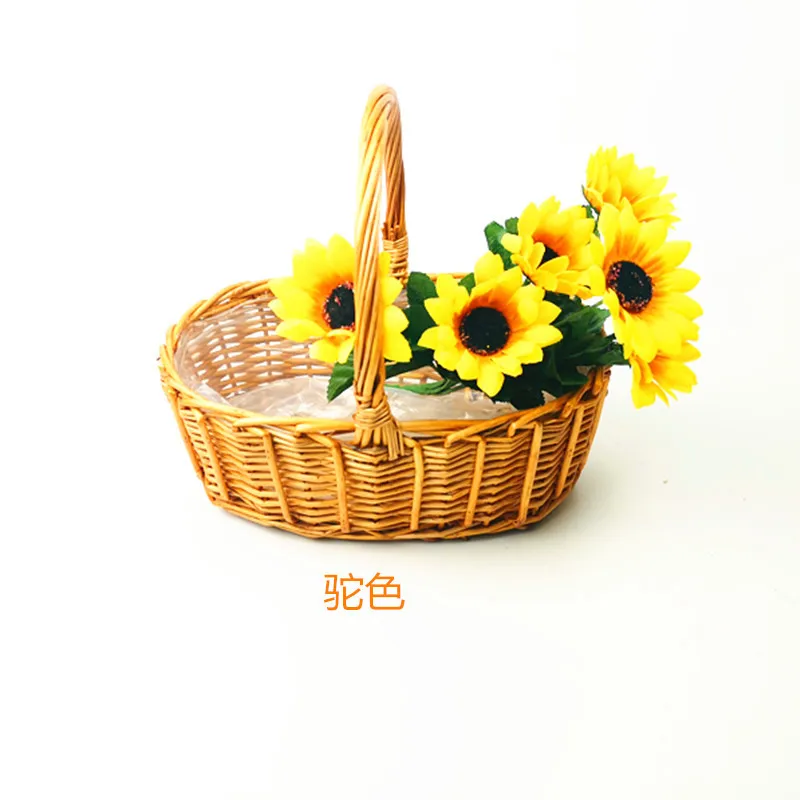 Самая популярная плетеная подарочная корзина с ручкой для продажи