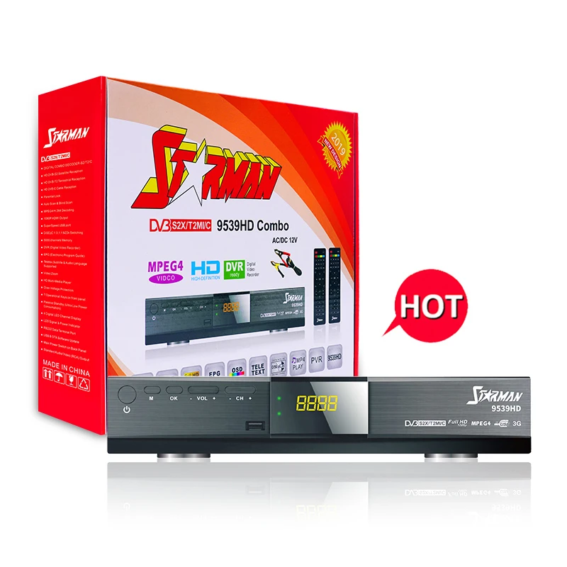  STARMAN 9539HD DVB-COMBO T2 S2 декодер Q-BOX высокой четкости iptv Икс цифровая камера с Wi-Fi-цифра спутниковый телевизионный ресивер