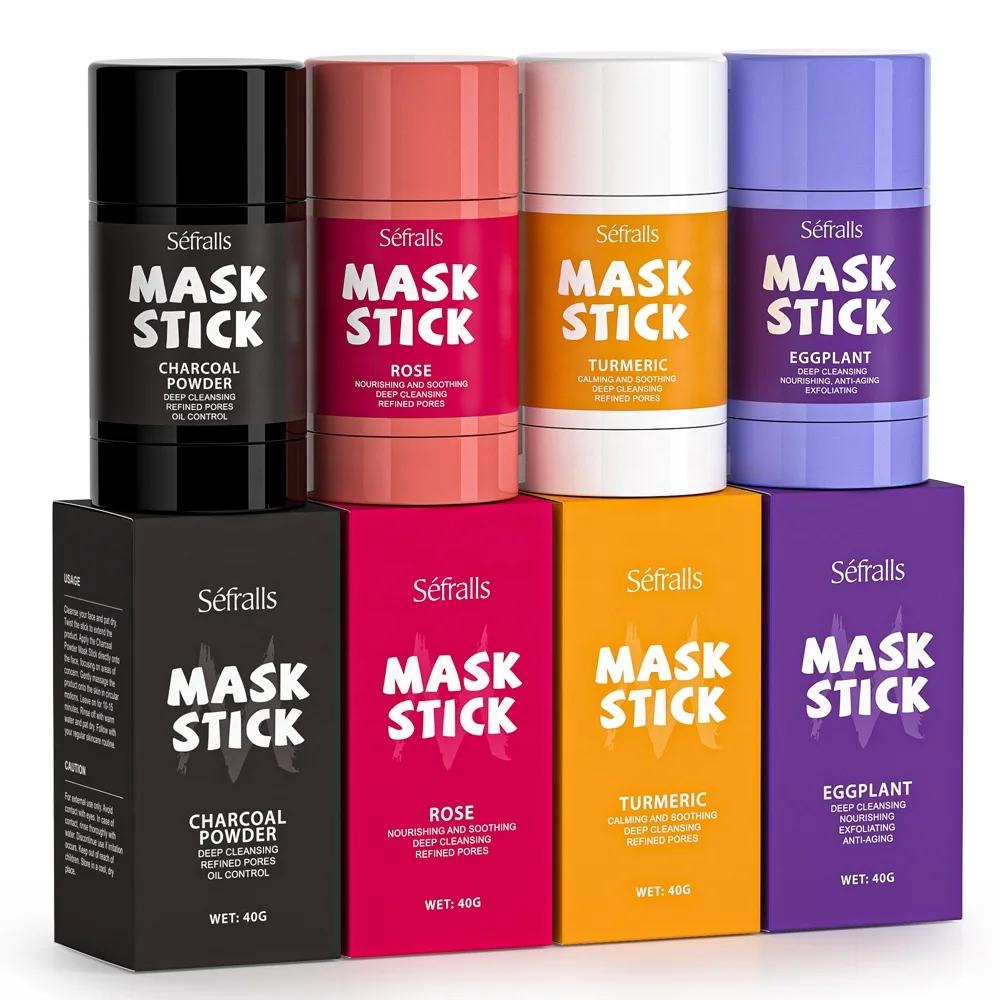 4pcs Set Best New Style OEM/ODM Private Label Deeep Moisturizing Nourishing Charcoal Powder Mask Stick