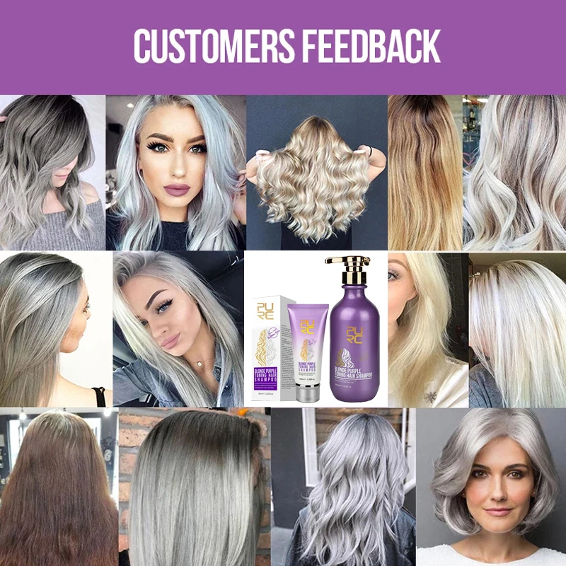 OEM Silver Shampoo for Blonde Hair Sulfate Free Wholesale Purple Shampoo