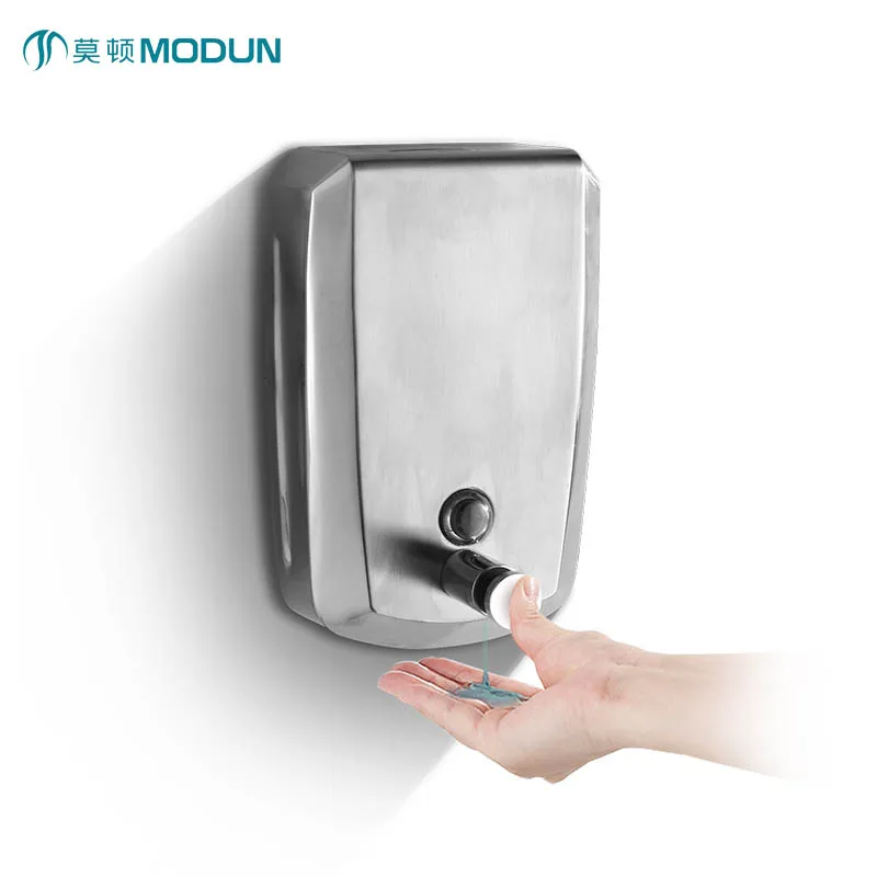 Wall Mounted 800ML Stainless Steel Hand Foam Dispenser Press-on Outlet Liquid Soap Dispenser