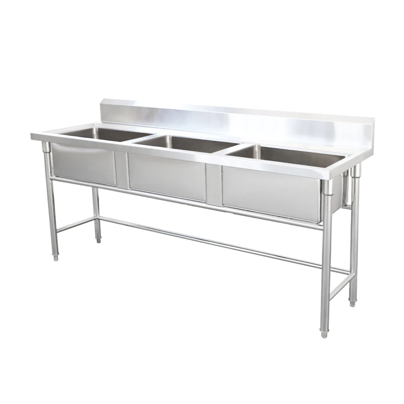 Hot sell three compartment stainless steel sink kitchen basin sink handmade sink kitchen