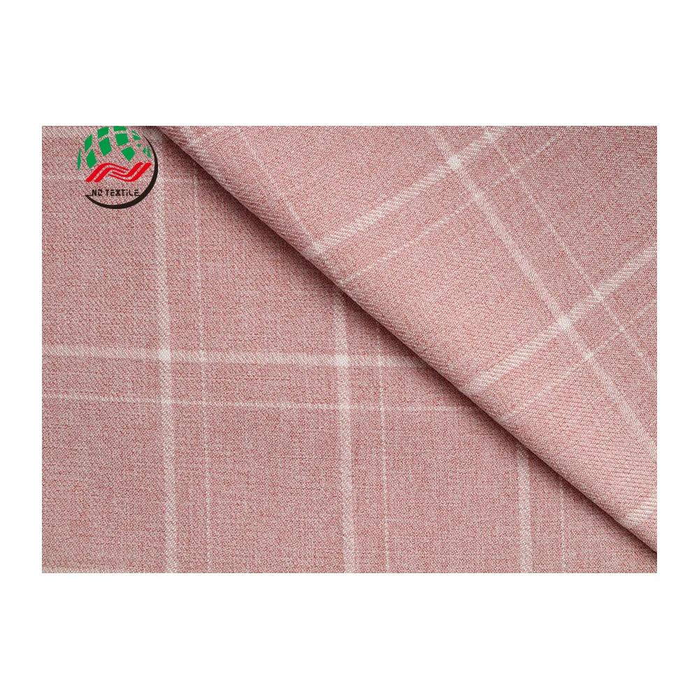Wholesale 200gsm 91%Polyester 9%Rayon Yarn Dyed Fabric Ripstop Tartan Plaid Upholstery Fabric for School Uniforms