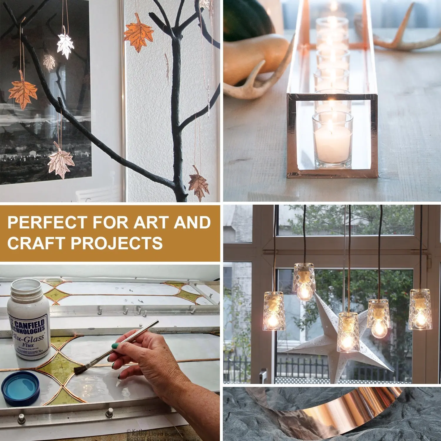 Copper Foil Tape with Conductive Adhesive for Guitar and EMI Shielding Crafts Electrical Repairs Grounding protect garden pot