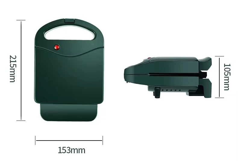 Multi-Function Electric Toaster Portable 220v Square Waffle Maker for Home Use Sandwich Maker