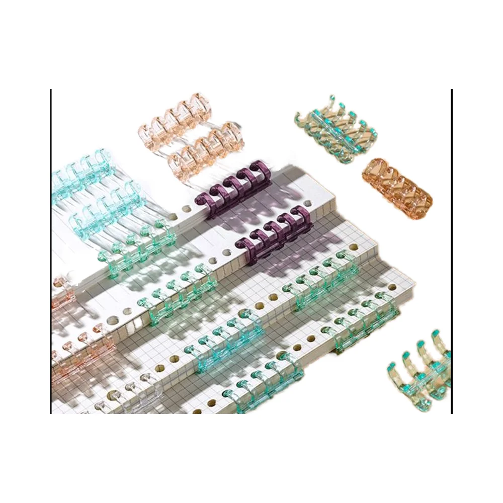 Customizable 5-Hole Plastic Lock Clip Binding Ring PVC Planner Diary Notebook Loose Detachable Replacement Core Spiral Binder