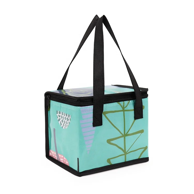 Custom Logo Wholesale Waterproof & Eco-friendly Picnic Cooler Bags Rpet Woven Fabric Tote Bag Thermal Insulated Food Lunch Bags