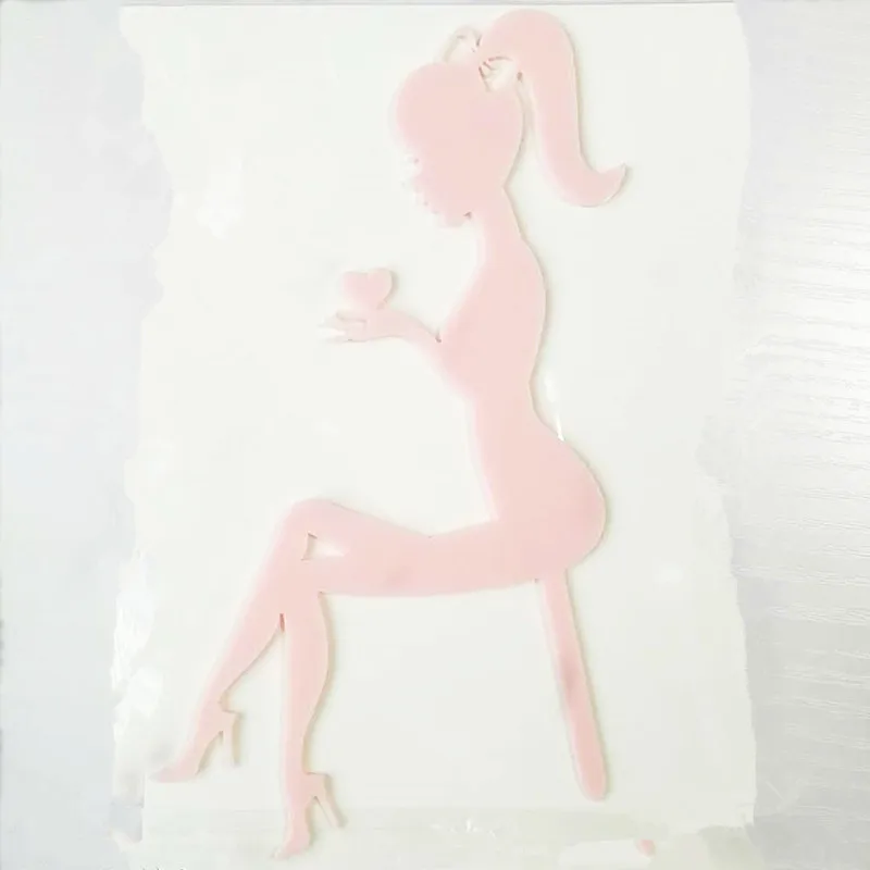 Bride to be Wedding Cake Topper Acrylic Girl Image Side Cake Decoration for Party Supplies