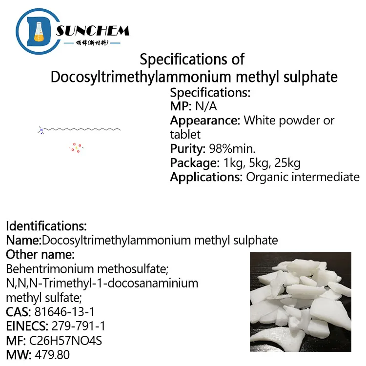 Manufacturer supply Behentrimonium methosulfate CAS 81646-13-1 with best price