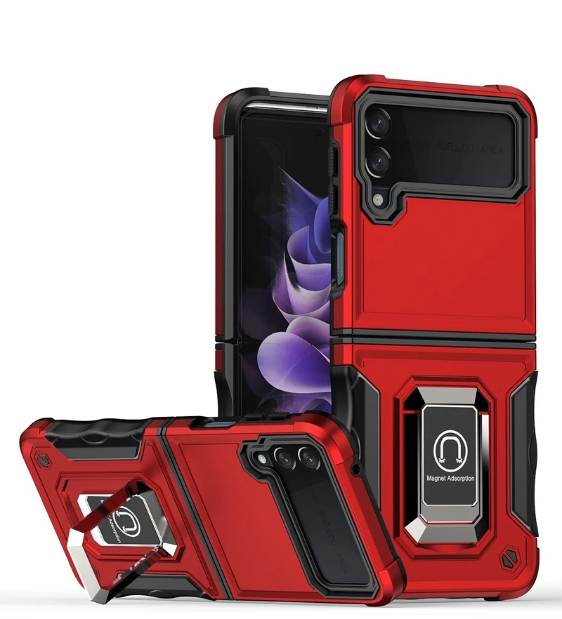 Matte Removable Hard PC Magnet Adsorption Grade Drop Protection For Galaxy Z Flip 3 Protective Case