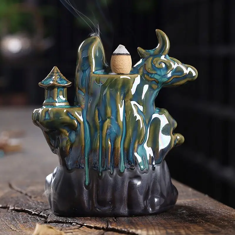 Backflow incense holder middle east black incense burner Aromatherapy Furnace Smell Aromatic ceramic burner incense
