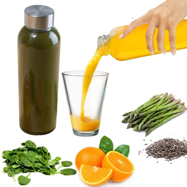 2021 fashion simple transparent Drinking Travel glass water bottle